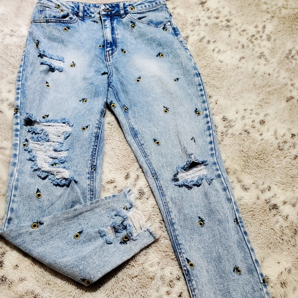 Love Fire Sunflower jeans